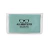 IMPRINTED Aqua Basic Microfiber Cloth-In-Case (100 per box / Minimum order - 5 boxes) 