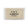 IMPRINTED Cream Basic Microfiber Cloth-In-Case (100 per box / Minimum order - 5 boxes)