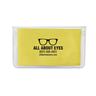 IMPRINTED Yellow Basic Microfiber Cloth-In-Case (100 per box / Minimum order - 5 boxes) 