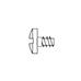 1.4 x 2.9 x 2.8 Stay-Tight Silver Hinge Screw (pack of 100)