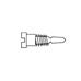 1.2 x 3.0 x 2.0 Stay-Tight Self-Aligning Silver Spring Hinge Screw (pack of 100)