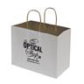 IMPRINTED WHITE Kraft Bags - Large 10 W x 6 D x 8" H (100/box | Minimum order - 5 boxes)