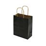 NON-IMPRINTED BLACK Kraft Bags - Small 6.5 W x 3.25 D x 8" H (100/box) 