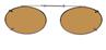 Solar 44mm Low Oval Brown Polarized with Gunmetal Frame