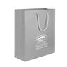 IMPRINTED GRAY Medium Paper Bag 8 W x 4 D x 10" H (100/box | Minimum order - 5 boxes)